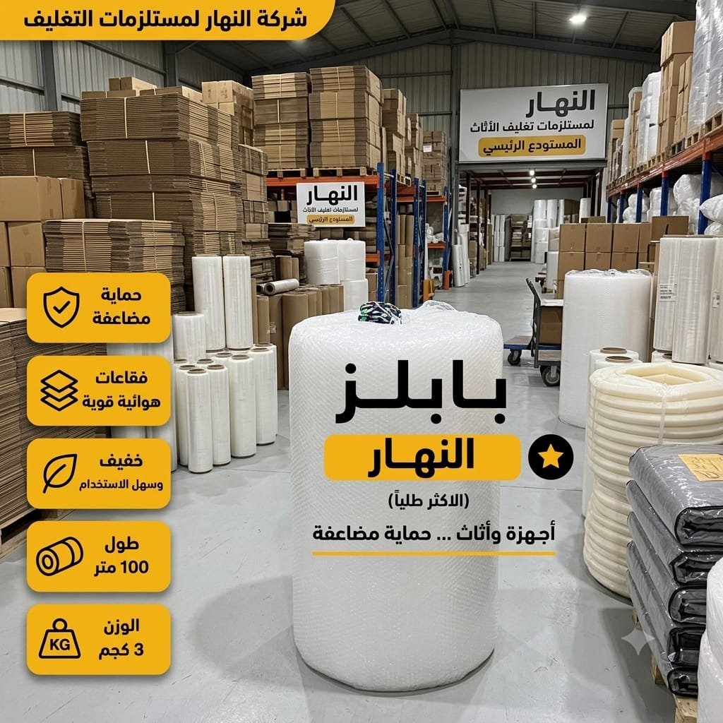 رول بابلز 3 كجم 100 متر
